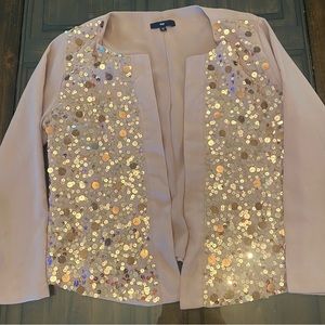 Gap Sequined Nude Cocktail Blazer